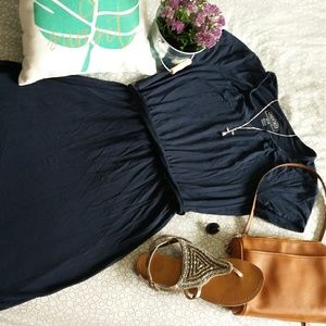Cherokee brand dark navy blue super soft tee dress